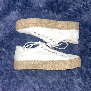 BRAND NEW Platform White Beachy Casual Shoes